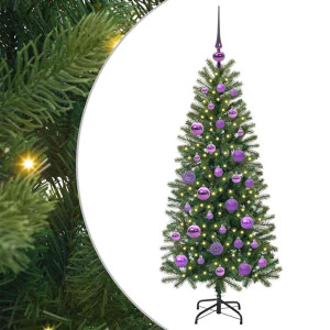 Árbol de Navidad artificial con 150 LED Verde 120 cm PE y PVC H