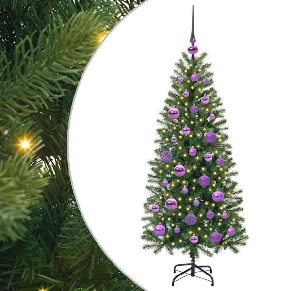 Árbol de Navidad artificial con 150 LED Verde 120 cm PE y PVC M 2