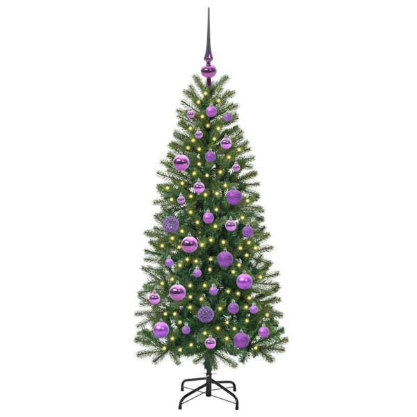 Árbol de Navidad artificial con 150 LED Verde 120 cm PE y PVC M 3