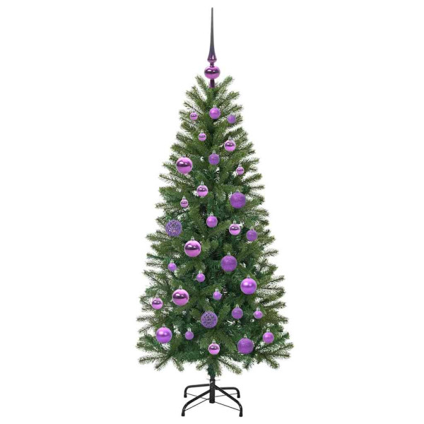 Árbol de Navidad artificial con 150 LED Verde 120 cm PE y PVC M 4
