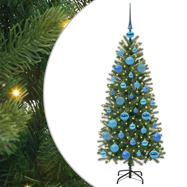 Árbol de Navidad artificial con 150 LED Verde 120 cm PE y PVC M 2