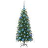 Árbol de Navidad artificial con 150 LED Verde 120 cm PE y PVC 4