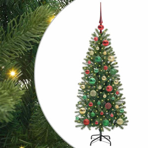 Árbol de Navidad artificial con 150 LED Verde 120 cm PE y PVC H