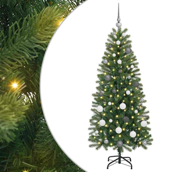 Árbol de Navidad artificial con 150 LED Verde 150 cm PE y PVC M 2