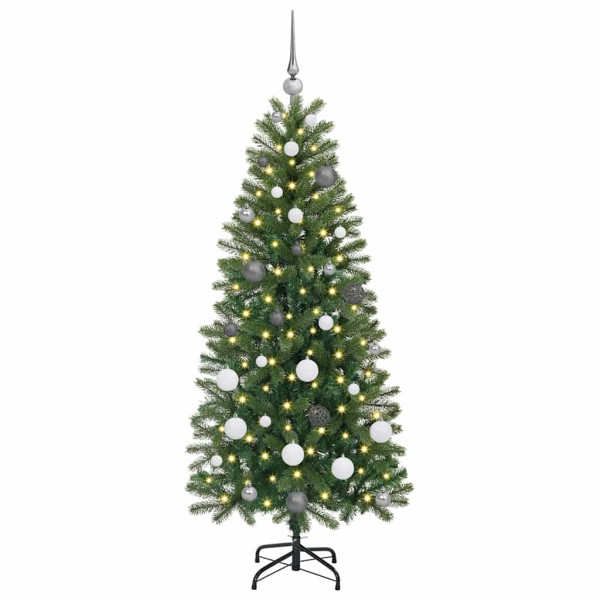 Árbol de Navidad artificial con 150 LED Verde 150 cm PE y PVC M 3