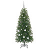 Árbol de Navidad artificial con 150 LED Verde 150 cm PE y PVC 5
