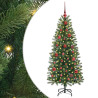 Árbol de Navidad artificial con 150 LED Verde 150 cm PE y PVC 2