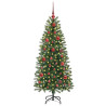 Árbol de Navidad artificial con 150 LED Verde 150 cm PE y PVC 3