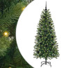 Árbol de Navidad artificial con 150 LED Verde 150 cm PE y PVC 2