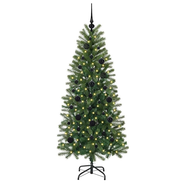 Árbol de Navidad artificial con 150 LED Verde 150 cm PE y PVC M 3