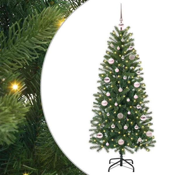 Árbol de Navidad artificial con 150 LED Verde 150 cm PE y PVC D