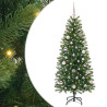 Árbol de Navidad artificial con 150 LED Verde 150 cm PE y PVC 1