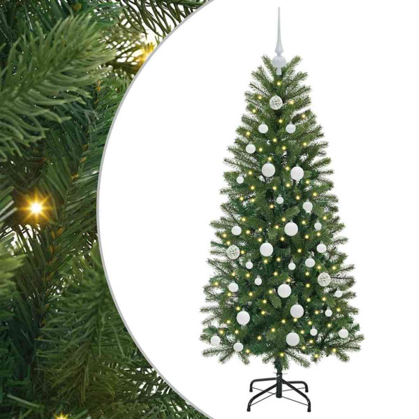 Árbol de Navidad artificial con 150 LED Verde 150 cm PE y PVC M 2