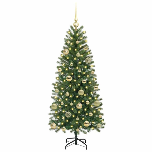 Árbol de Navidad artificial con 150 LED Verde 150 cm PE y PVC M 3