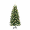 Árbol de Navidad artificial con 150 LED Verde 150 cm PE y PVC 3