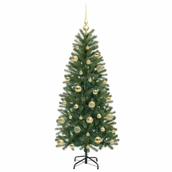 Árbol de Navidad artificial con 150 LED Verde 150 cm PE y PVC M 4