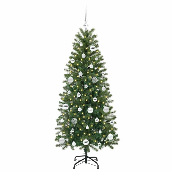Árbol de Navidad artificial con 150 LED Verde 150 cm PE y PVC M 3