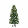 Árbol de Navidad artificial con 150 LED Verde 150 cm PE y PVC 3