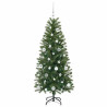 Árbol de Navidad artificial con 150 LED Verde 150 cm PE y PVC 4