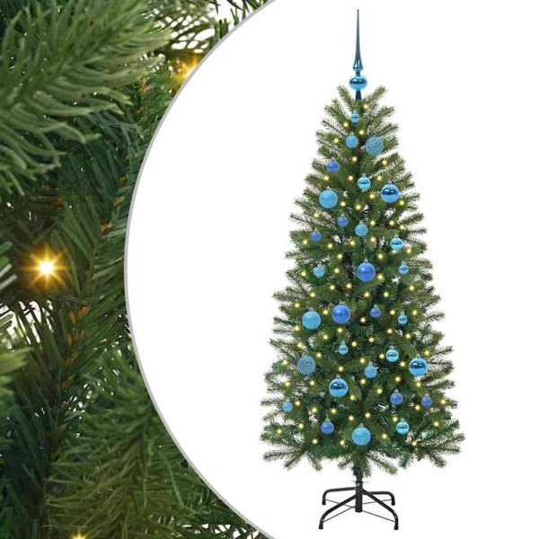 Árbol de Navidad artificial con 150 LED Verde 150 cm PE y PVC M 2