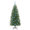Árbol de Navidad artificial con 150 LED Verde 150 cm PE y PVC 3