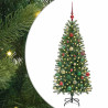 Árbol de Navidad artificial con 150 LED Verde 150 cm PE y PVC 2