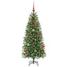 Árbol de Navidad artificial con 150 LED Verde 150 cm PE y PVC 3