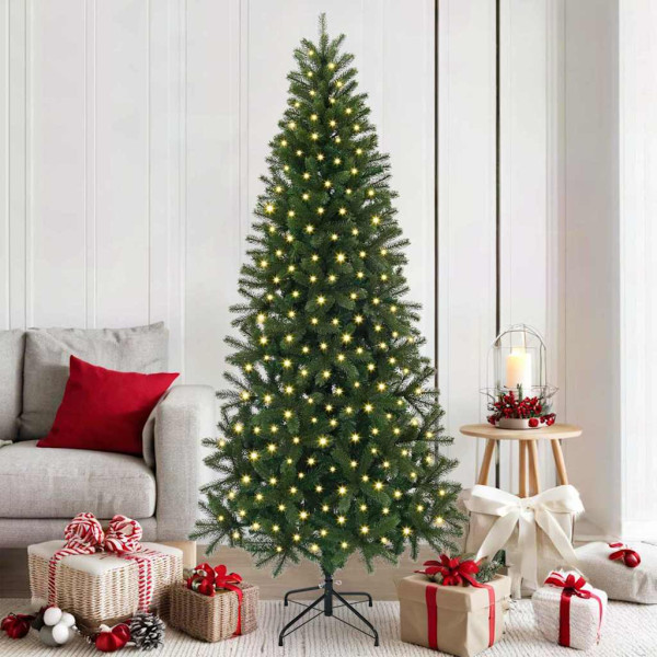 Árbol de Navidad artificial con 300 LED Verde 180 cm PE y PVC D