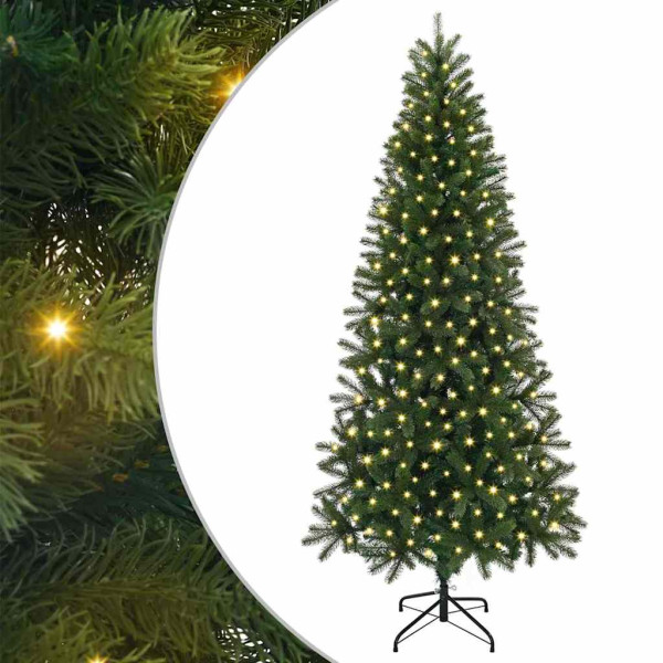 Árbol de Navidad artificial con 300 LED Verde 180 cm PE y PVC M 2