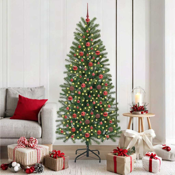 Árbol de Navidad artificial con 300 LED Verde 180 cm PE y PVC D