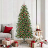 Árbol de Navidad artificial con 300 LED Verde 180 cm PE y PVC 1