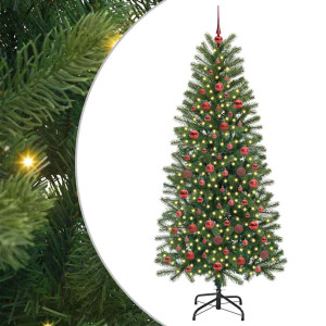 Árbol de Navidad artificial con 300 LED Verde 180 cm PE y PVC H
