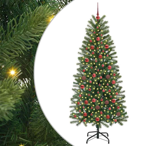 Árbol de Navidad artificial con 300 LED Verde 180 cm PE y PVC M 2