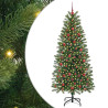Árbol de Navidad artificial con 300 LED Verde 180 cm PE y PVC 2