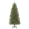 Árbol de Navidad artificial con 300 LED Verde 180 cm PE y PVC 3
