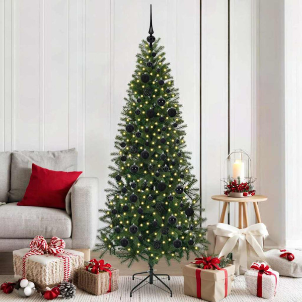 Árbol de Navidad artificial con 300 LED Verde 180 cm PE y PVC D