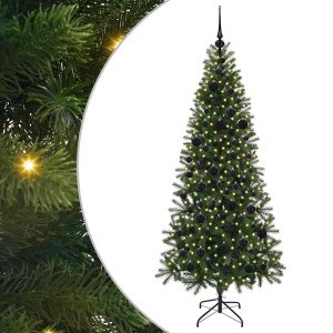 Árbol de Navidad artificial con 300 LED Verde 180 cm PE y PVC H
