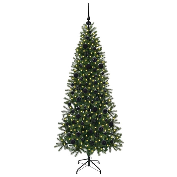 Árbol de Navidad artificial con 300 LED Verde 180 cm PE y PVC M 3