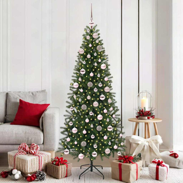Árbol de Navidad artificial con 300 LED Verde 180 cm PE y PVC D