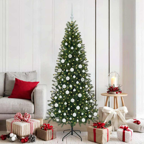 Árbol de Navidad artificial con 300 LED Verde 180 cm PE y PVC D