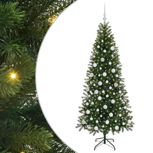 Árbol de Navidad artificial con 300 LED Verde 180 cm PE y PVC H