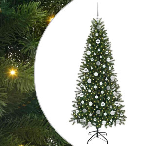 Árbol de Navidad artificial con 300 LED Verde 180 cm PE y PVC H
