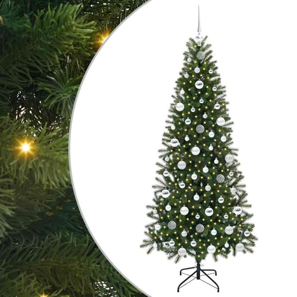 Árbol de Navidad artificial con 300 LED Verde 180 cm PE y PVC M 2