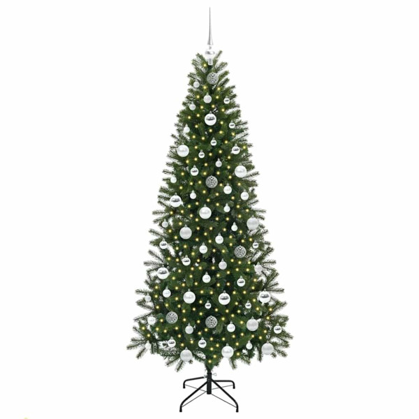 Árbol de Navidad artificial con 300 LED Verde 180 cm PE y PVC M 3