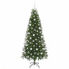 Árbol de Navidad artificial con 300 LED Verde 180 cm PE y PVC 3