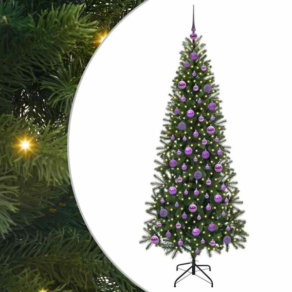 Árbol de Navidad artificial con 300 LED Verde 180 cm PE y PVC M 2