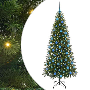 Árbol de Navidad artificial con 300 LED Verde 180 cm PE y PVC H