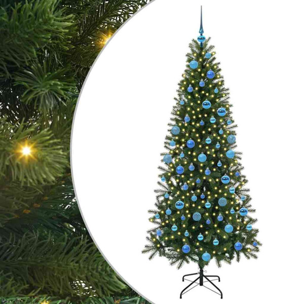 Árbol de Navidad artificial con 300 LED Verde 180 cm PE y PVC M 2
