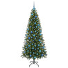 Árbol de Navidad artificial con 300 LED Verde 180 cm PE y PVC 3