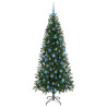 Árbol de Navidad artificial con 300 LED Verde 180 cm PE y PVC 4